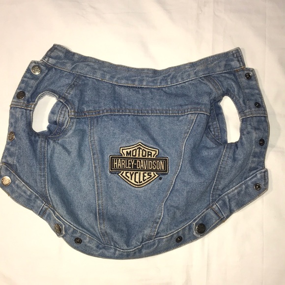 Harley-Davidson Other - Dog Denim Jacket Harley Davidson Embroidered B9